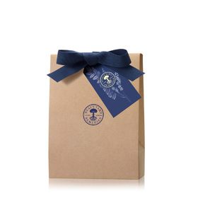 Medium Pouch with Blue Ribbon & Tag