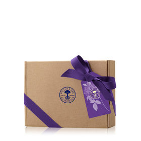 Medium Kraft Box, Purple Ribbon,Tissue Paper & Tag