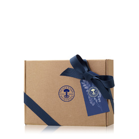 Medium Kraft Box, Blue Ribbon,Tissue Paper & Tag