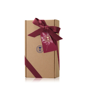 Dispenser Kraft Box, Red Ribbon, Tissue paper & Tag